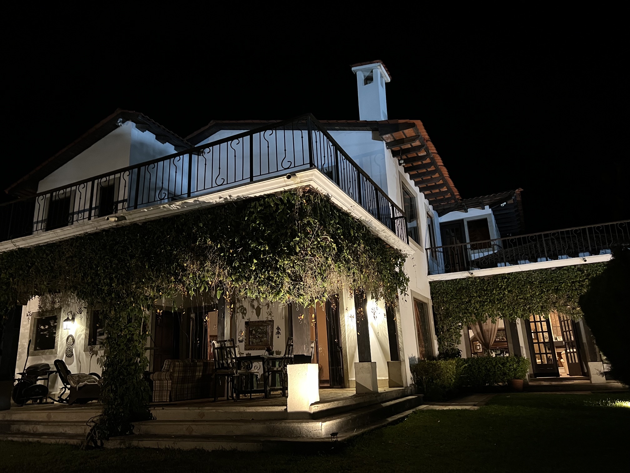 Bella Casa Grande illuminated at night